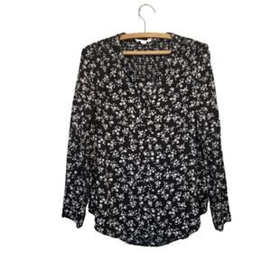 Ditzy Floral Long Sleeve Peasant Top